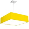 Lustre Cupula Pendente Dome Quadrado 50x15cm Amarelo - 1