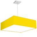 Ver imagem 1 de Lustre Cupula Pendente Dome Quadrado 50x15cm Amarelo