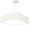 Lustre Cupula Pendente Dome Quadrado 50x15cm Bege - 2