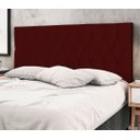 Ver imagem 3 de Cabeceira Estofada Box Solteiro Encosto Para Cama Ram 1500  94x126 Marsala