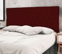 Ver imagem 3 de Cabeceira Estofada Box Solteiro Encosto Para Cama Ram 1500 94x126 Marsala