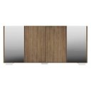 Ver imagem 3 de Aparador Buffet 4 Portas Com Espelho E Pés Quadrados Vegas V3563 Rustic/Branco Rustic/Branco