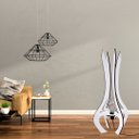 Ver imagem 2 de Luminária de Chão Mdf Palace:branco/kit com 2 - 85x45cm e 75x40cm