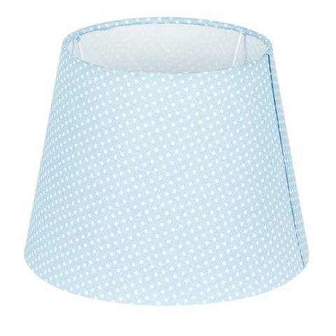 Cúpula de Abajur Tecido Azul Bolinha 20x16cm