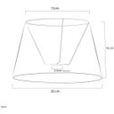 Ver imagem 4 de Cúpula de Abajur Tecido Preto 20x16cm