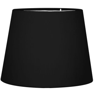 Cúpula de Abajur Tecido Preto 20x16cm
