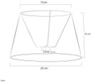 Ver imagem 4 de Cúpula de Abajur Tecido Branca 20x16cm