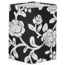 Ver imagem 1 de Cúpula Quadrada de Abajur Tecido Floral Prata 12x20cm