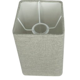 Cúpula Quadrada de Abajur Tecido Cinza Escuro 12x20cm - 2
