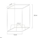 Ver imagem 3 de Cúpula Quadrada de Abajur Tecido Cinza Escuro 12x20cm