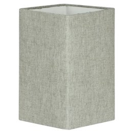 Cúpula Quadrada de Abajur Tecido Cinza Escuro 12x20cm - 1