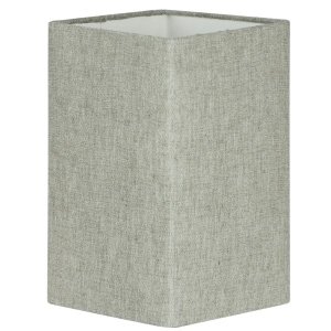 Cúpula Quadrada de Abajur Tecido Cinza Escuro 12x20cm