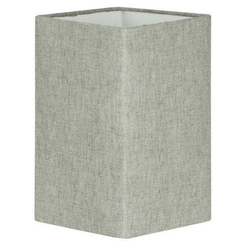 Cúpula Quadrada de Abajur Tecido Cinza Escuro 12x20cm