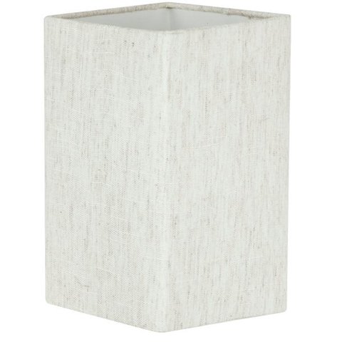 Cúpula Quadrada de Abajur Tecido Linho Claro 12x20cm