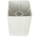 Ver imagem 2 de Cúpula Quadrada de Abajur Tecido Linho Claro 12x20cm