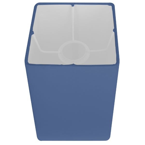 Cúpula Quadrada de Abajur Tecido Azul 12x20cm - 2