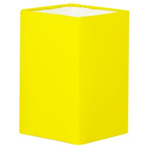 Cúpula Quadrada de Abajur Tecido Amarelo 12x20cm