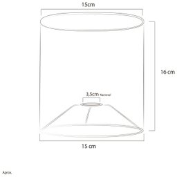 Cúpula Cilindrica de Abajur Tecido Shantung Dourado 15x16cm - 3