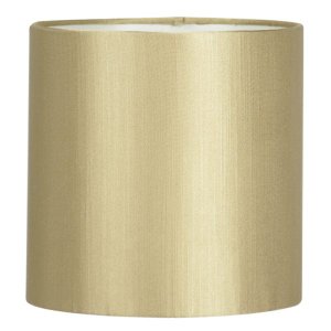 Cúpula Cilindrica de Abajur Tecido Shantung Dourado 15x16cm