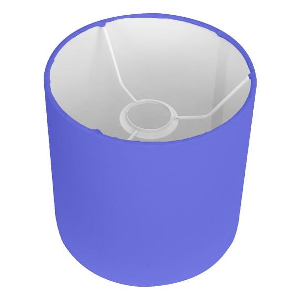 Cúpula Cilindrica de Abajur Tecido Azul 15x16cm - 2