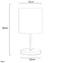 Ver imagem 3 de Abajur Eros Cilindrico Floral Prata Base Redonda