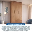 Ver imagem 7 de Guarda Roupa 3 Portas 2 Gavetas Moscou Cedro
