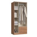 Ver imagem 3 de Guarda Roupa 3 Portas 2 Gavetas Moscou Cedro