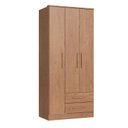 Ver imagem 2 de Guarda Roupa 3 Portas 2 Gavetas Moscou Cedro