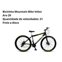 Ver imagem 4 de Bicicleta Mountain Bike Velox Aro 29 Freio Disco 21v Ello Cor:preto/amarelo