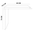 Ver imagem 5 de Mesa de Apoio Lateral Retangular Atria Executiva Moderno sem Gavetas 89cm Preto Lyam Decor