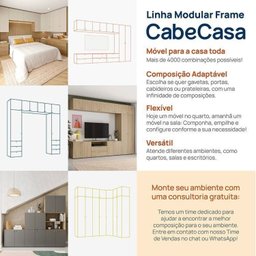 Módulo 70x40 2 Gavetas Frame CabeCasa MadeiraMadeira - 2