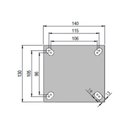 Ver imagem 2 de Rodizio Industrial Fixo 8x2 C/placa Rol. 900 Kg