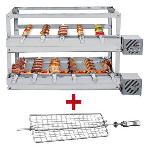 Churrasqueira Giratória Artinox Grill com 11 Espetos, 3 andares e 2 Motores Bivolt do Lado Direito +