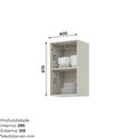 Ver imagem 4 de Armário Aéreo 1 Porta 40cm 100% MDF Fineze Henn