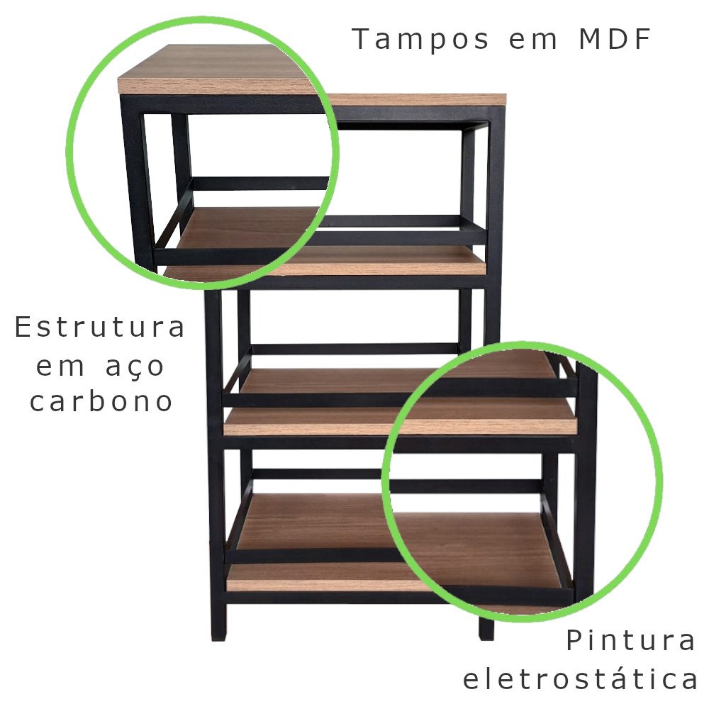 Fruteira Strassis Design Sd-3300 Preta - 8