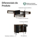 Ver imagem 4 de Armário de Cozinha Completa 225cm Rustic/preto Emilly Madesa 01xa Rustic/preto