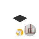 Ver imagem 1 de Kit Chapa Fixação Teto e Paredes Perfis Link Preto Rometal (4un)