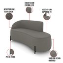 Ver imagem 3 de Sofá 3 Lugares Orgânico 180cm Pé Ferro Preto Morgan Suede Grafite D03 - D’Rossi