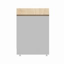 Ver imagem 5 de Mesa Escrivaninha Retangular X com Passa Cabos e Pés Painel para Escritório 100cm Corporate Carvalho Treviso e Branco Marrom