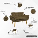 Ver imagem 6 de Namoradeira Decorativa Confortável para Sala Recepção Consultório Manicure Alice Suede
