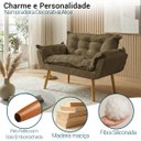 Ver imagem 2 de Namoradeira Decorativa Confortável Para Sala Recepção Consultório  Manicure Alice Suede