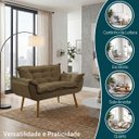 Ver imagem 3 de Namoradeira Decorativa Confortável Para Sala Recepção Consultório  Manicure Alice Suede