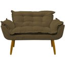 Ver imagem 7 de Namoradeira Decorativa Confortável Para Sala Recepção Consultório  Manicure Alice Suede