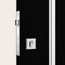 Ver imagem 3 de Fechadura 1601 Externa Rolete em Inox com Roseta Quadrada Cromada Stam