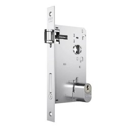 Fechadura 1601 Externa Rolete com Roseta Quadrada Cromada Stam - 2