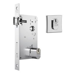 Fechadura 1601 Externa Rolete com Roseta Quadrada Cromada Stam - 1