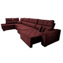 Ver imagem 7 de Sofá de Canto 4,80x2,36m Retrátil e Reclinável com Molas Cama inBox Platinum Esquerdo Suede