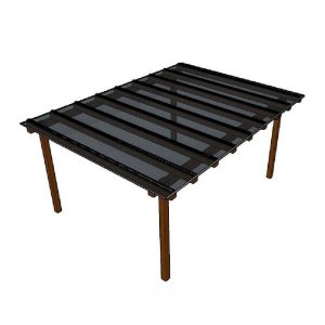 Cobertura Policarbonato Alveolar 4,00m x 4,00m - Fume 4mm