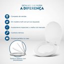 Ver imagem 5 de Tampa de Vaso Sanitário com Amortecedor Windsor Creme (Bege) para bacia Deca
