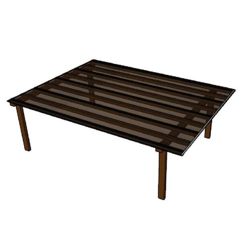 Cobertura Policarbonato Alveolar 4,00m x 6,00m - Bronze 4mm